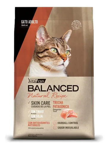 Alimento Balanced Gato Adulto Natural Recipe Trucha x 3 Kilos