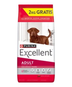 Alimento Excellent Perro Adulto Raza Mediana Y Grande x 20+2 Kilos