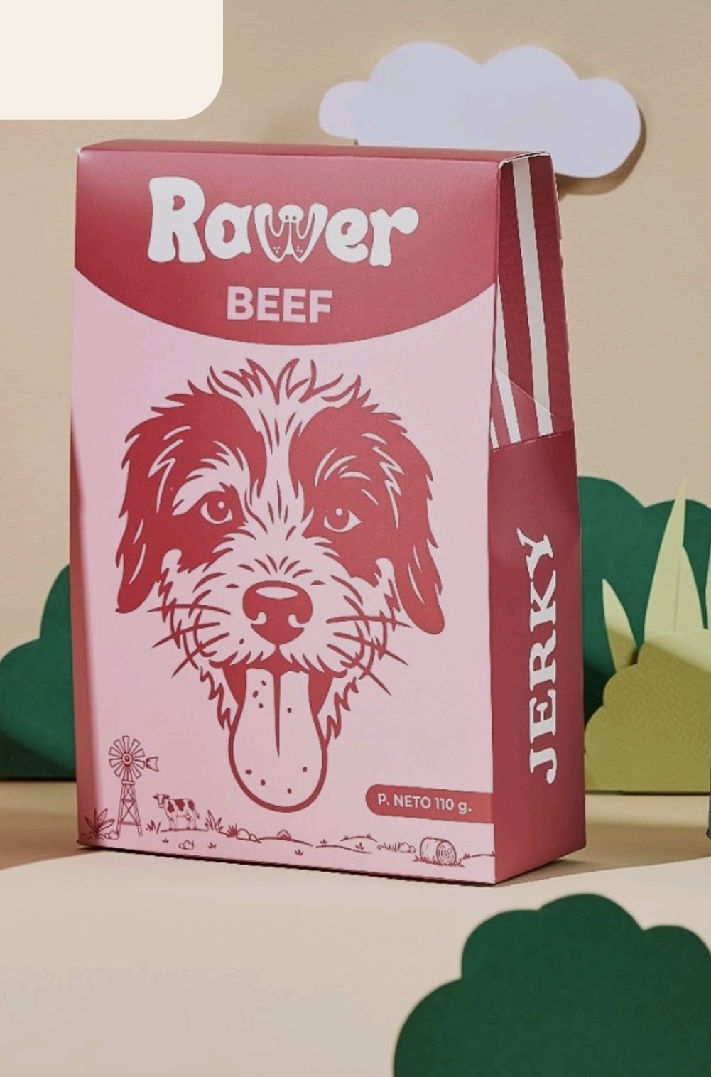 Alimento RAWER Beef x 110 Gms. (pulmon,corazon,higado)