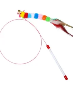 Juguete Varita Gusanito Para Gato