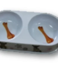 Comedero Melamina Doble Mediano (HKA027)