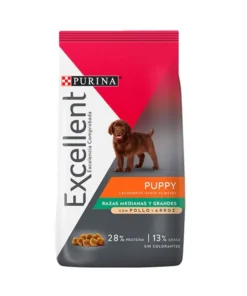 Alimento Excellent Perro Puppy Raza Mediana Y Grande x 15 Kilos