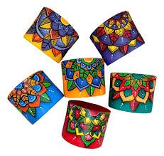 Maceta Barro Cilindro Decorado Nº 12