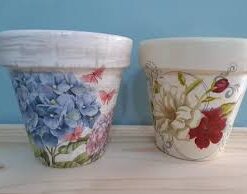 Maceta Barro Comun Decorada Nº 12