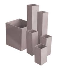 Maceta Cemento Prisma 20x20x40