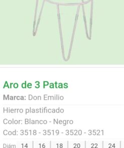 Portamaceta Aro Tres Patas 14