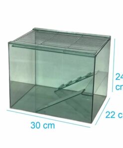 Jaula Hamster Vidrio Rectangular Chica
