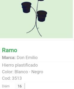 Portamaceta Ramo Con 3 Aros