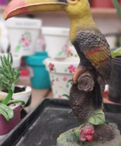 Adorno Tucan Sobre Tronco 30 Cm.